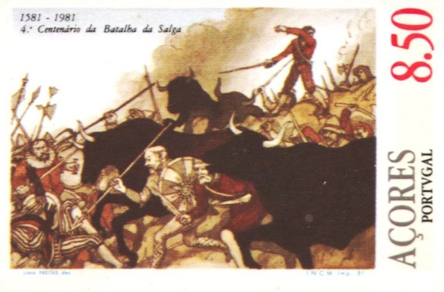 sello portugués alusivo a la batalla